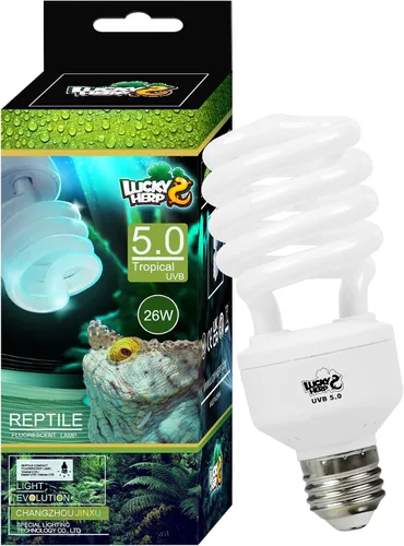 Miniatura 10 de LUCKY HERP Bombilla de Luz Compacta Fluorescente UVA UVB para Reptiles del Desierto 10.0 26W