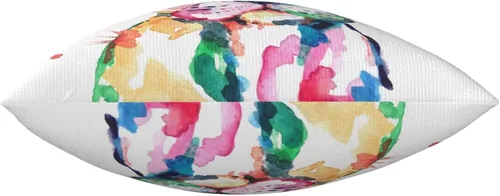 Miniatura 4 de VARUN Fundas de almohada creativas multicolor de bulldog francés en acuarela, cachorro, pintura artística, fundas de almohada cuadradas