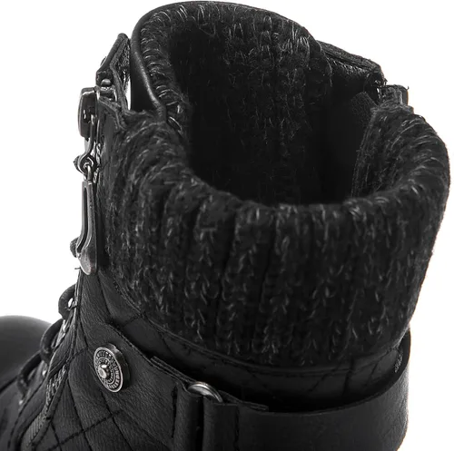 Miniatura 3 de GLOBALWIN Botas de combate para mujer, botas de combate de moda, botas de otoño para mujer, tacón bajo cómodo