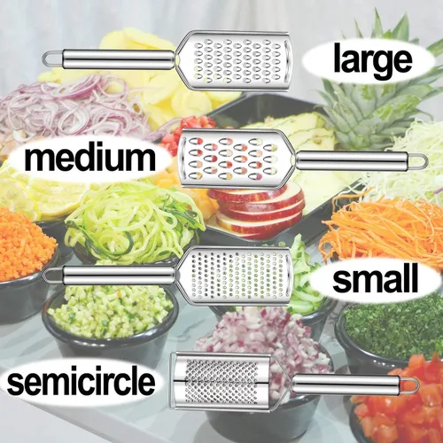 Miniatura 6 de Rallador de queso de mano, rallador de queso de acero inoxidable, ralladores de limón, pelador de verduras de cocina, rallador de alimentos