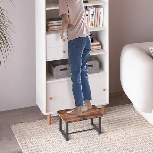 Miniatura 4 de Taburete de Madera para Paso, Taburete de Escalón para Adultos y Niños, Madera de Un Paso para Cocina, Dormitorio, Sala de Estar, Baño, Soporta