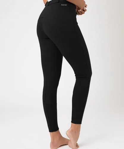 Miniatura 7 de HORZE Active - Pantalones de asiento completo con agarre de silicona para mujer Cintura de tiro medio con bolsillo frontal