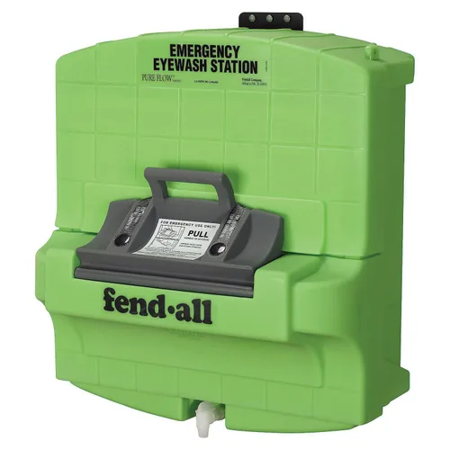 Honeywell Fendall Pure Flow 1000 - Estación de lavado de ojos, capacidad de 7 galones, tiempo de lavado de 15 minutos, 29 pulgadas de largo x 30