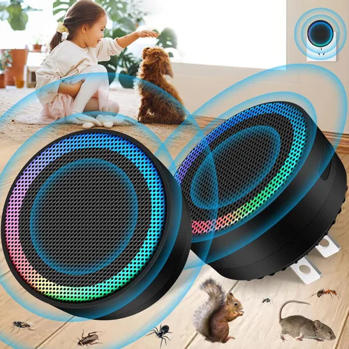 Miniatura 7 de Repelente ultrasónico de control de plagas actualizado 2026, trampas para ratones, enchufe interior, dispositivos electrónicos repelentes de ratones