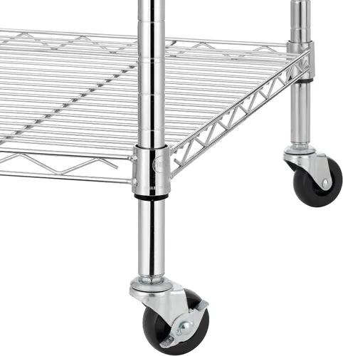 Miniatura 8 de Finnhomy Estantería de alambre resistente de 8 niveles con ruedas de 18 x 18 x 72.8 pulgadas, 8 estantes, estante de almacenamiento de metal, tubo
