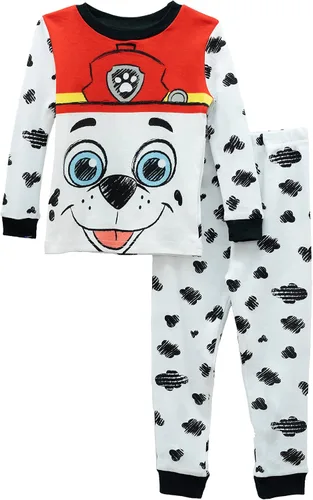 Miniatura 6 de Paw Patrol Chase and Marshall - Conjunto de pijama de manga larga para niños pequeños, 4 piezas