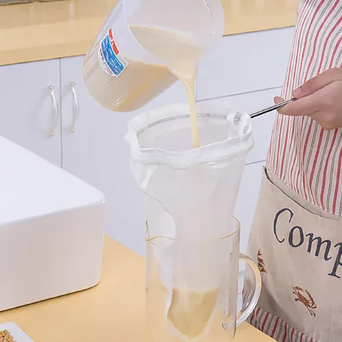Miniatura 6 de Colador de bolsas de leche de nueces con soporte, coladores de malla fina, colador de gelatina, bolsa de tela de queso reutilizable para colar