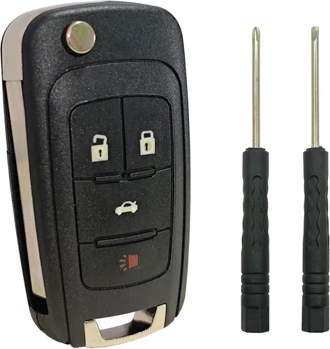 Miniatura 10 de Carcasa de repuesto para llavero compatible con Chevrolet Chevy Equinox Sonic GMC Terrain, control remoto de entrada sin llave para llave de coche