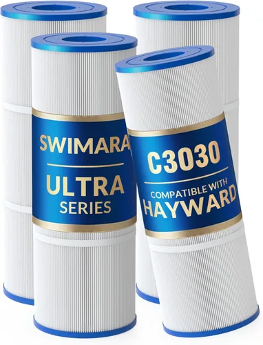 Miniatura 10 de C4030 C4025 Cartuchos de filtro de piscina, 5 onzas + tela trilobal, repuesto para Hayward CX880XRE, PA106, 424 pies cuadrados, paquete de 4, serie