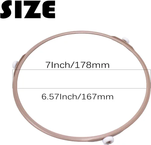 Miniatura 2 de Paquete de 2 anillos giratorios de microondas de 7 pulgadas, soporte para bandeja de placa de vidrio, anillo interior de repuesto, para microondas