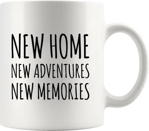 Panvola New Home New Adventures New Memories Moving Gift para parejas recién casadas, regalos para vecinos, familia en mudanza, inauguración de la
