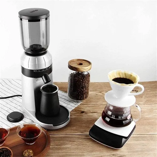 Miniatura 2 de Molinillo de café eléctrico, molinillo de café de rebabas, molinillo de grano de café ajustable para expreso, café de goteo, prensa francesa y café