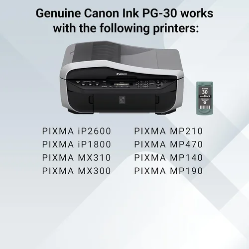 Miniatura 5 de Canon PG-30 Cartucho de tinta negra, compatible con iP2600.