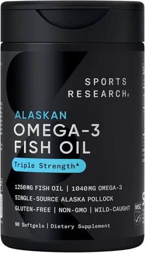 Miniatura 4 de Sports Research® Aceite de krill antártico Omega 3 1000 mg (doble fuerza) con fosfolípidos, colina y astaxantina, aceite de pescado Omega 3