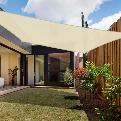 Miniatura 7 de COARBOR - Toldo parasol rectangular de 8 x 8 pies / 2.43 x 2.43 metros, para exteriores, resistente, color beige, para patio, jardín, terraza, playa