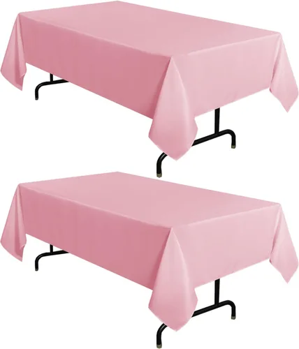 Miniatura 85 de sancua - Paquete de 2 manteles cuadrados de poliéster, de 54 x 54 pulgadas, resistentes a las manchas y a las arrugas, lavables, para mesas de Beige
