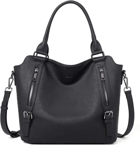 Miniatura 7 de CLUCI Hobo Bolsas de cuero vegano para mujer, bolsa grande para mujer, bolso de hombro con correa ajustable