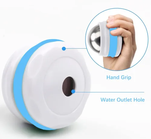 Miniatura 4 de Bola de rodillo de masaje frío, bola de masaje de acero inoxidable para alivio de terapia de frío y calor, rodillo de bola de hielo para músculos