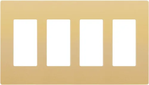 Miniatura 44 de ENERLITES Placas de pared decorativas sin tornillos, cubiertas de tomacorrientes seguras para niños, tamaño de 4 posiciones, 4.68" H x 8.30" L, Negro