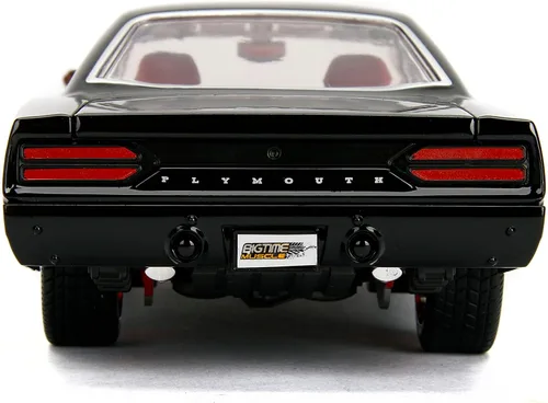 Miniatura 5 de Jada Big Time Muscle 1:24 1970 Plymouth Road Runner - Coche fundido a presión, juguetes para niños y adultos (negro)