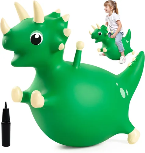 Miniatura 17 de Caballo Saltarín de Jirafa para Niños Pequeños, Animales Saltadores Caballo Saltarín, Juguetes Inflables Saltadores para Montar Regalos para Niños