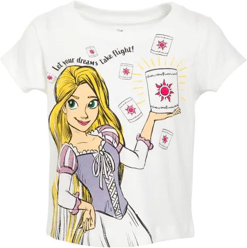 Miniatura 4 de Disney Princess Moana Rapunzel Snow White Encanto Raya - Paquete de 3 camisetas cruzadas para niñas pequeñas y grandes