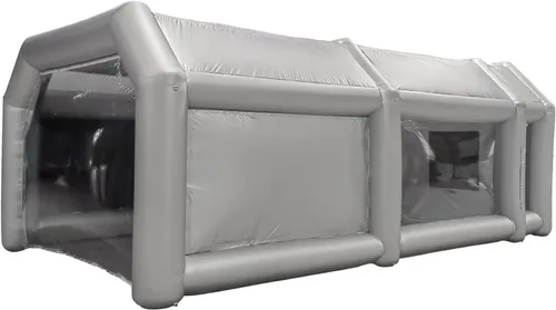 Miniatura 3 de Cabina de pulverización inflable con filtro de aire de 26 x 15 x 10 pies, cabina de pintura para coche, cabina de pintura portátil, estación