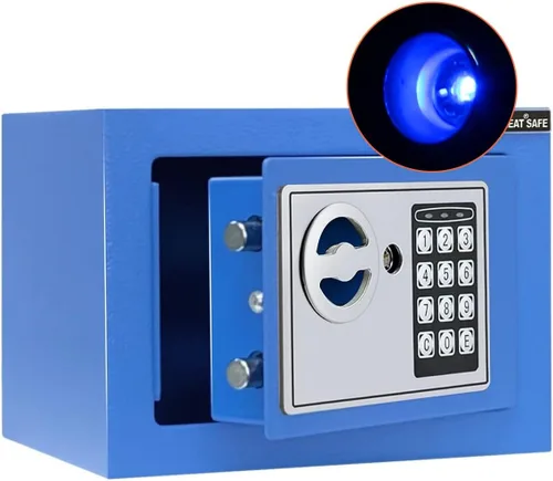 Miniatura 11 de JUGREAT Caja fuerte, caja fuerte electrónica de seguridad digital con luz de inducción, construcción de acero oculta con cerradura, diseño de Negro