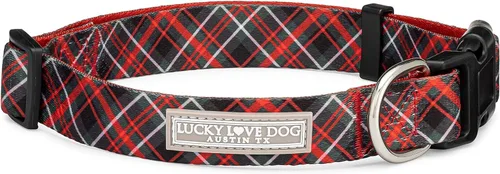 Miniatura 10 de Lucky Love Dog - Collar de perro ajustable con hebilla de fácil clic para los grandes, duradero y cómodo para perros machos y hembras, collar