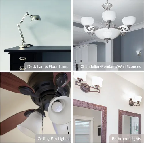 Miniatura 4 de Simba Lighting Bombillas LED A15 ETL (paquete de 4) 5 W 40 W de repuesto para electrodomésticos, refrigeradores, ventiladores de techo, 120 V, base