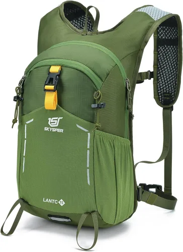SKYSPER Mochila de senderismo pequeña – Mochila de viaje de 15 L, ligera, resistente al agua, mochilas de senderismo para mujeres y hombres,