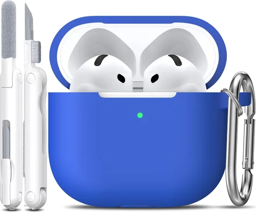 Miniatura 25 de R-fun Funda para AirPods 4 con kit de limpieza, funda protectora completa de silicona suave, compatible con AirPods 4 Gen, verde bosque C Bosque