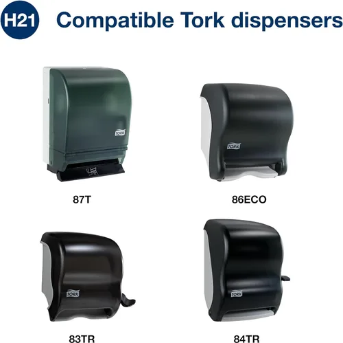 Miniatura 3 de Tork Rollo de Toallas de Papel Natural – Rollo Universal para Manos, Toallas de Papel Natural con Tejidos Marrones hechas de 100% Fibra Reciclada, 6