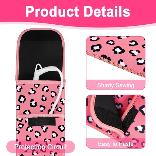Miniatura 3 de Shappy 2 Piezas Funda de Viaje para Rizador Resistente al Calor Funda Porta Plancha Plana Manga de Neopreno Porta Alisador y Bolsa Plana