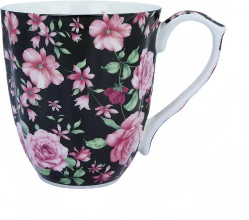 Tazas de café de porcelana de hueso de 14 onzas para mujer, taza de café floral, tazas de té, tazas de café novedosas, regalo para mujeres, madres y