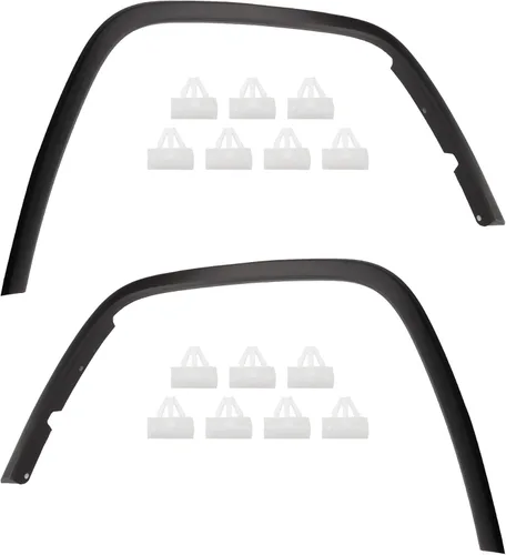 Dasbecan Moldura de guardabarros izquierdo + derecho compatible con Jeep Grand Cherokee 2011-2016, reemplaza # CH1291106 1MP38RXFAE Moldura de arco