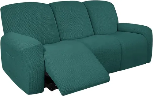 Miniatura 26 de vctops Fundas elásticas resistentes al agua, para sofá reclinable, suaves y lisas, con correa elástica antideslizante, protector de muebles