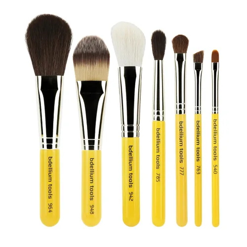 Miniatura 2 de Bdellium Tools Profesional Maquillaje Línea de Viaje Básico 7pc. Juego de cepillos con bolsa enrollable