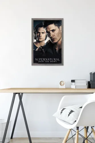 Miniatura 6 de Trends International Supernatural - Póster de pared de hermanos, 14.725 x 22.375 pulgadas, versión enmarcada de madera de granero