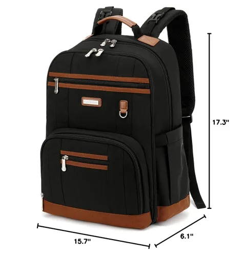 Miniatura 8 de Mochila para pañales, bolsas grandes para pañales de bebé con almohadilla cambiadora portátil para niños y niñas, bolsa de viaje multifunción