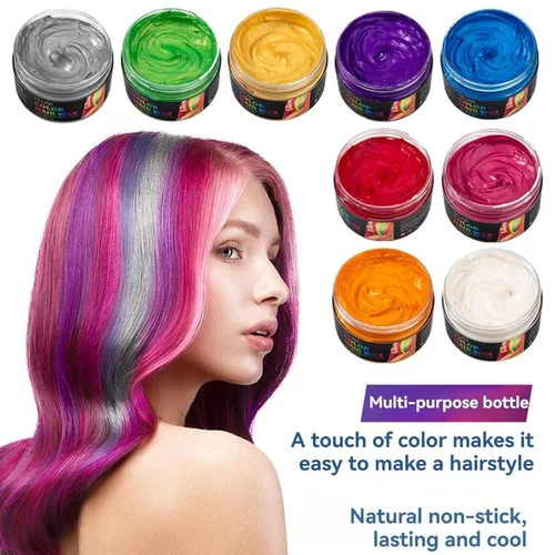 Miniatura 3 de USLZ03 - Cera temporal de color para el cabello, 4.23 onzas, tinte temporal para el cabello, crema de barro para hombres y mujeres, elegante cera