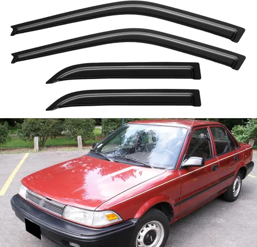 Miniatura 25 de YQAUTEC Viseras de Ventana Protectores de Lluvia para Honda Civic 2022 2023 2024 2025 2026, Deflectores de Viento de Ventilación de Ventana Fuera