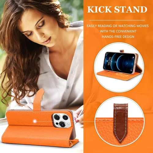 Miniatura 4 de Funermei Funda tipo cartera para iPhone 14 Pro Max para mujer, diseño de folio, fundas de lujo con tarjetero y soporte para tarjeta de crédito