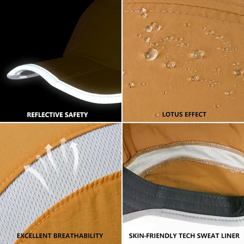 Miniatura 6 de GADIEMKENSD Sombrero reflectante plegable para exteriores, diseño sin estructura, protección solar UPF 50+, sombreros deportivos para mujeres