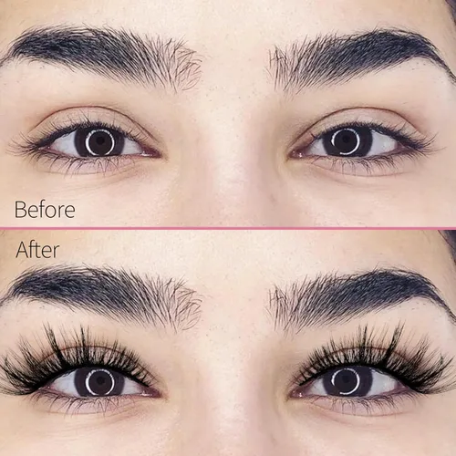 Miniatura 5 de Veleasha Kit de pestañas con pegamento y pinzas, pestañas de ojo de gato que parecen extensiones esponjosas de imitación de visón, pestañas finas