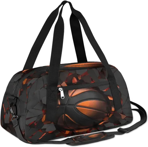 Miniatura 3 de Bolsa de lona ligera para niños, bolsa deportiva de gimnasio para niños y niñas, pequeña bolsa de viaje para baile, bolsa de mano para fiestas