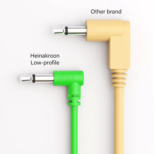 Miniatura 7 de Heinakroon Cables de conexión CV multicolores de perfil bajo en ángulo/recto de 0.138 in - NO para guitarras - Cables de conexión modulares