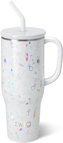 Miniatura 36 de Swig Life - Taza Mega de 40 onzas, Taza de 40 oz con asa y pajita, apta para portavasos, apta para lavavajillas, taza aislante extra grande