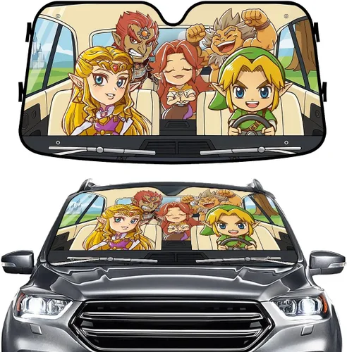 Miniatura 17 de GENANY Parasol divertido para parabrisas de la familia de perros de pastor alemán para automóvil, SUV, camión (55 x 30 pulgadas), parasol