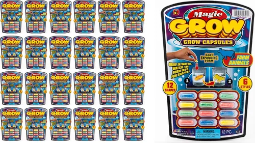 Miniatura 8 de JA-RU Magic Grow Cápsulas para niños (paquete de 2, 24 cápsulas surtidas) Juguetes de cultivo de agua, criaturas marinas de espuma, dinosaurios